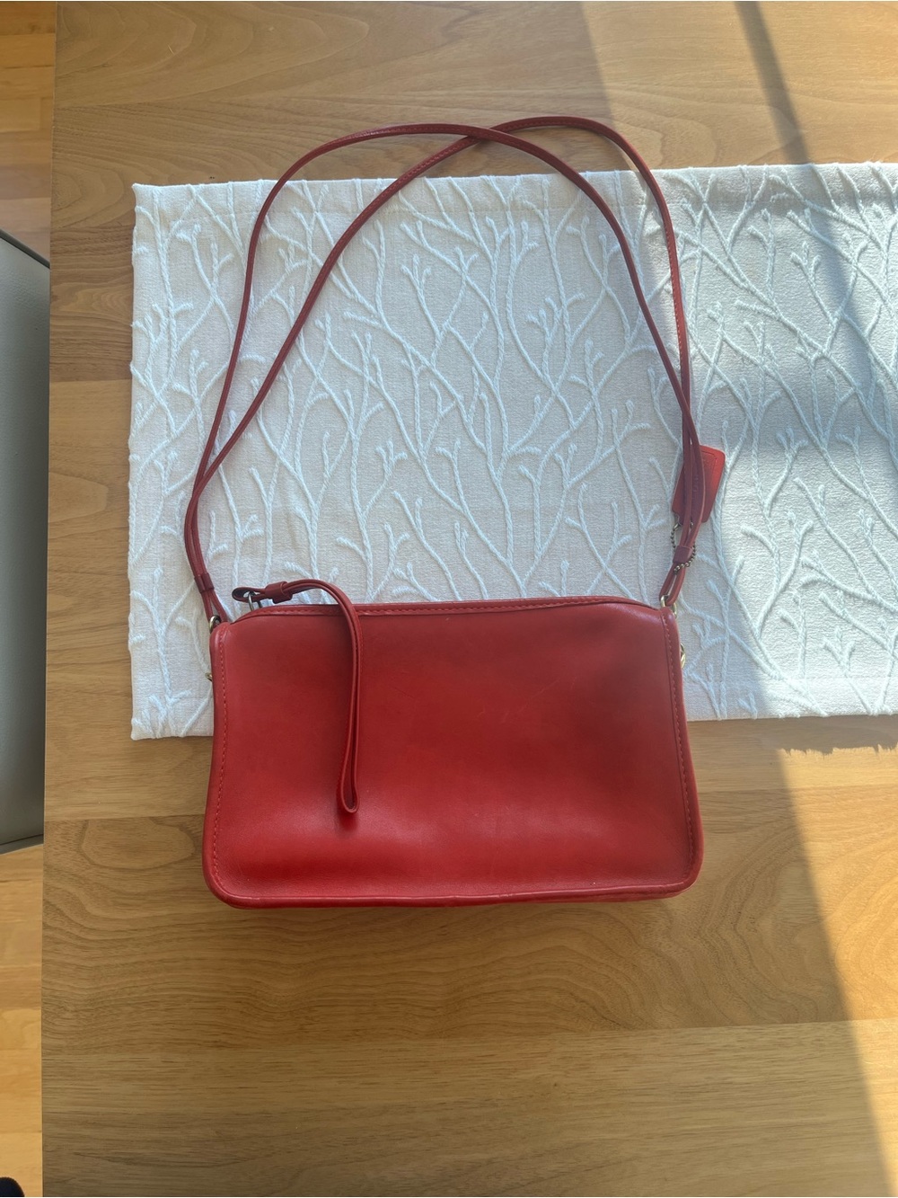 4308 Vintage Coach Classic leather Shoulder Bag - zipper clutch
